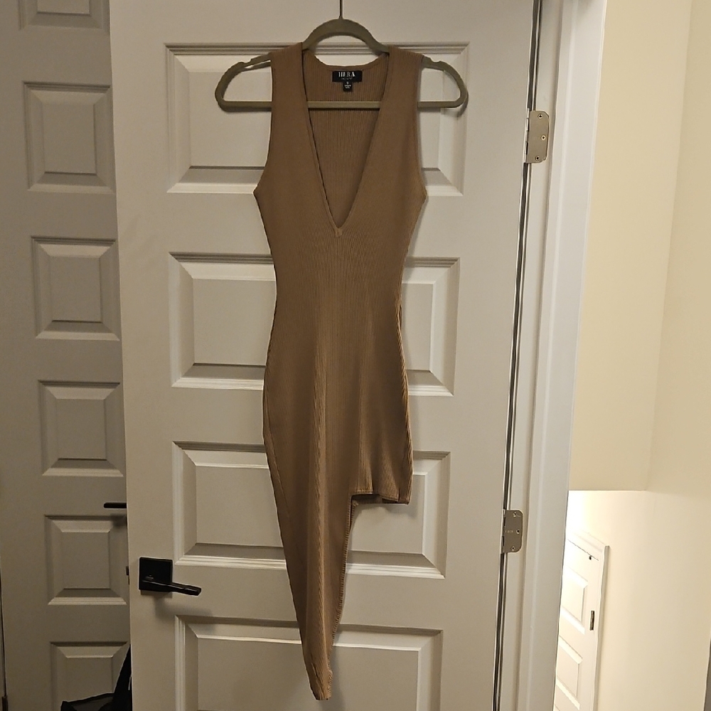 Hera Collection Asymmetrical Brown Dress